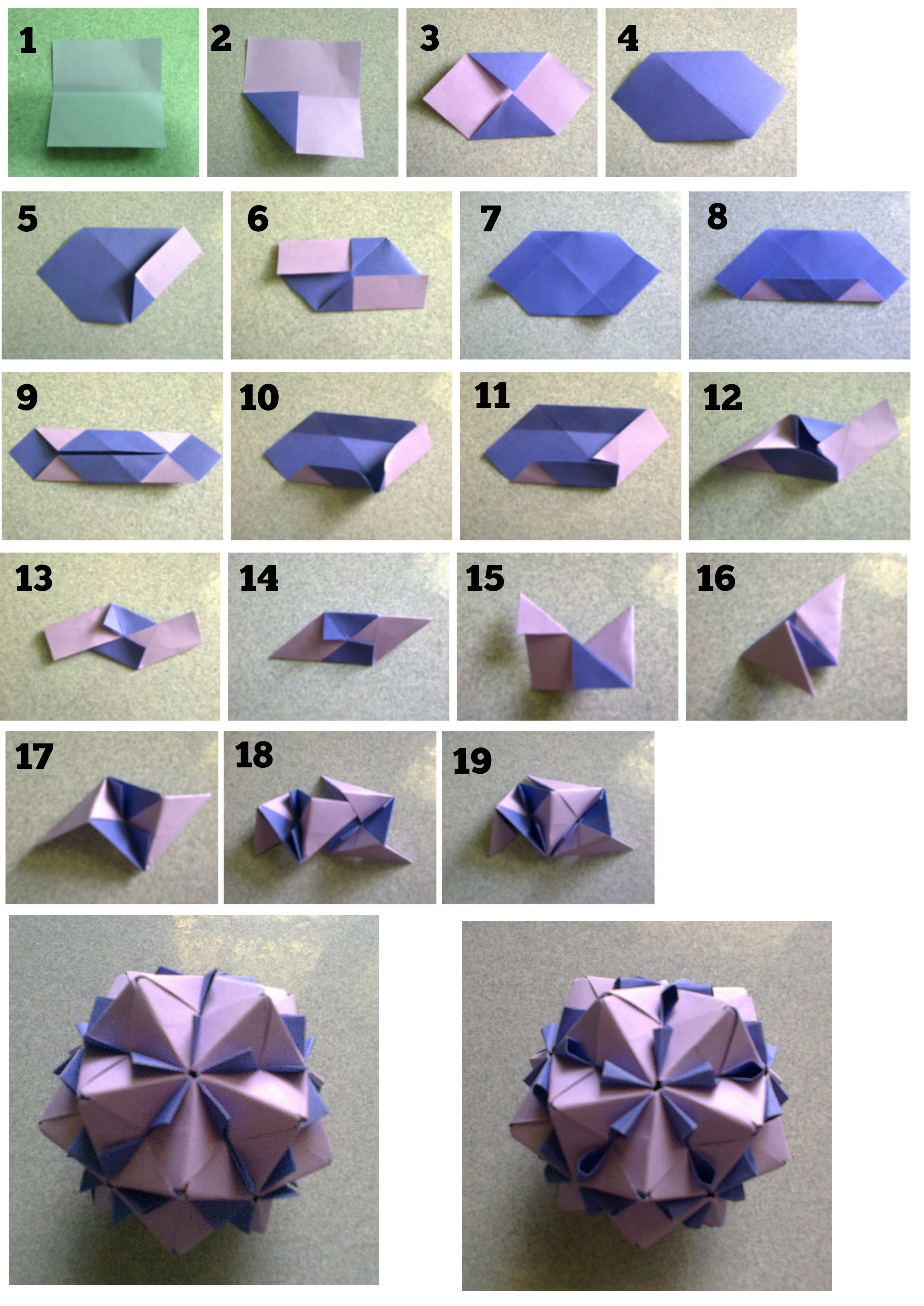 modular origami instructions ball