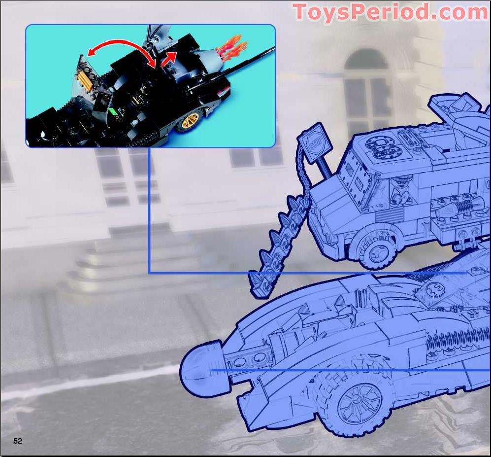 batmobile and the two face chase lego set instructions