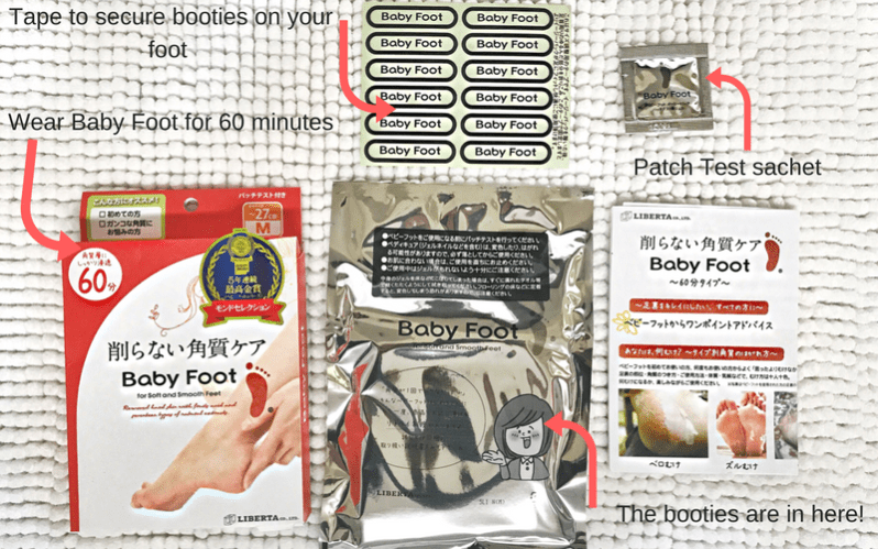 japanese foot peeling pack instructions