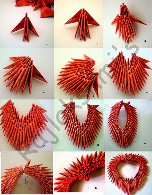 3d origami pieces folding instructions