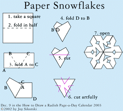 how to make paper snowflakes easy instruction