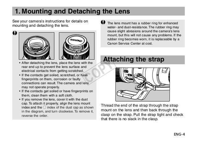 canon tripod mount ring b instructions