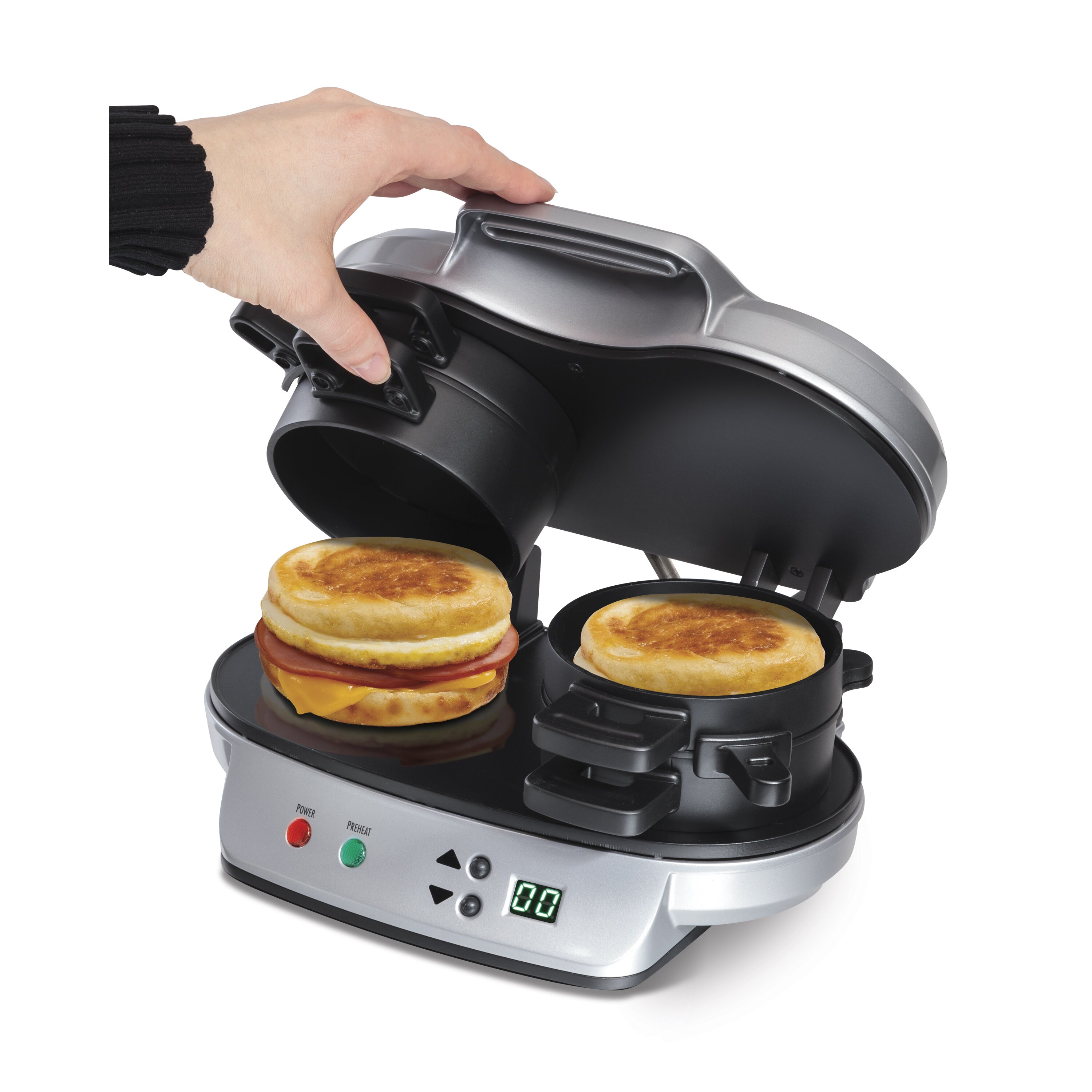 hamilton beach double breakfast sandwich maker instructions