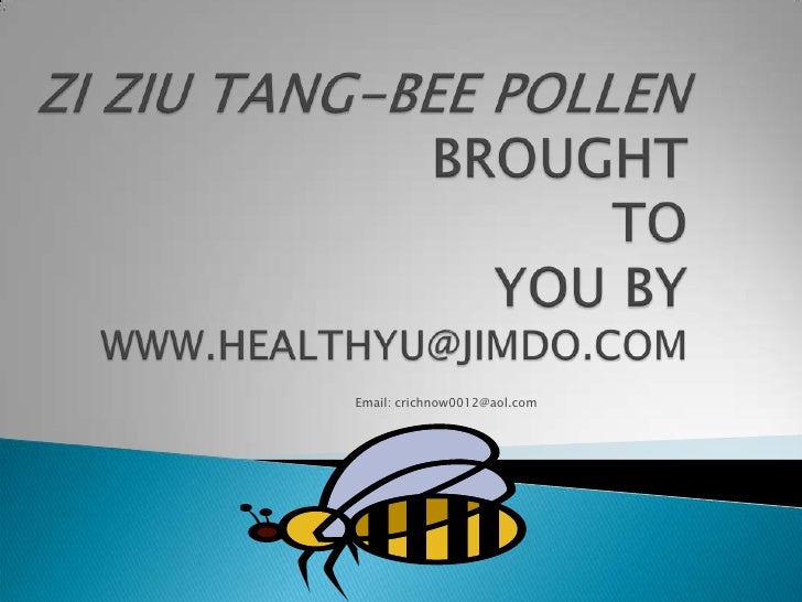 zi xiu tang bee pollen instructions