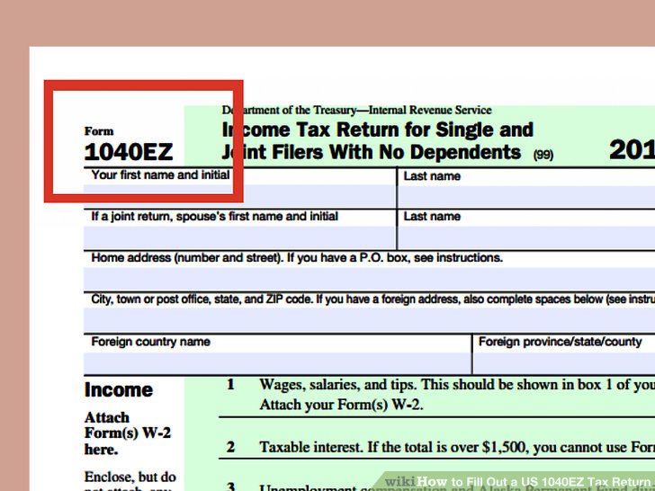 irs 1040ez instructions where to send