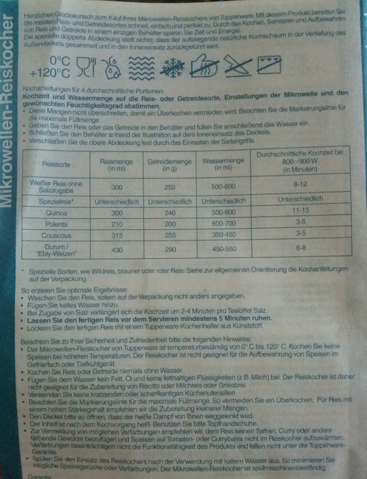 tupperware rice cooker instructions sushi