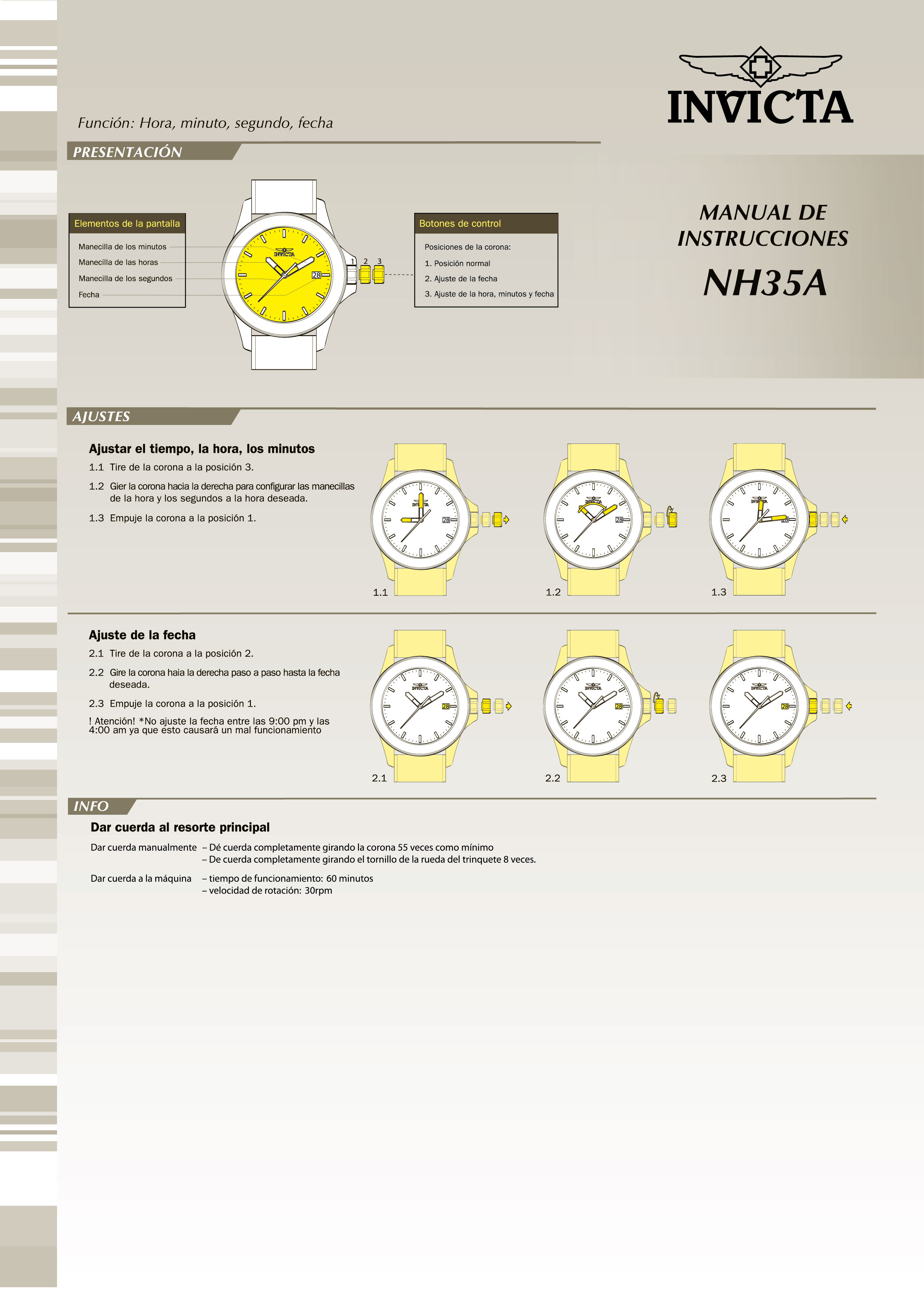 invicta aviator watch instructions