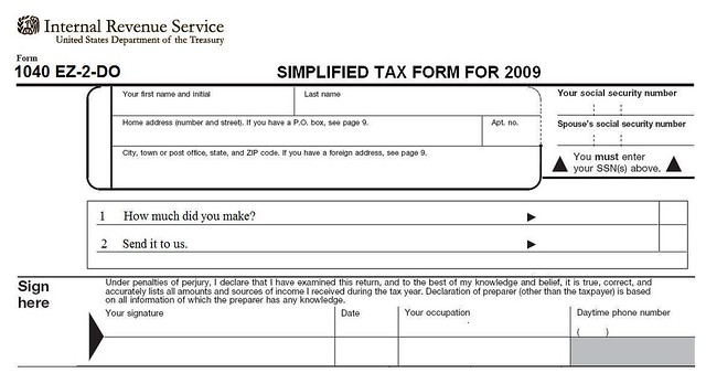 irs 1040ez instructions where to send