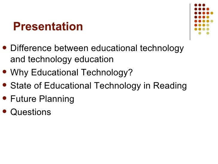 difference between educational technology and instructional technology ppt