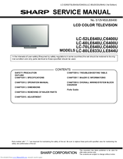 sharp lcd tv instruction manual