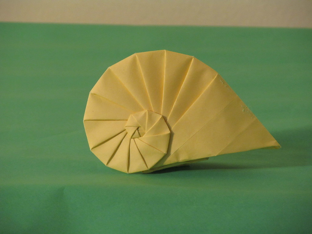 origami spiral shell instructions