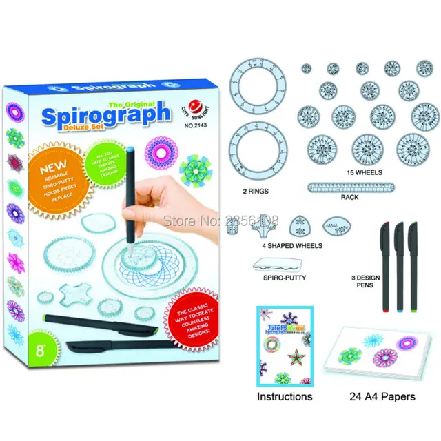 the original spirograph design set instructions