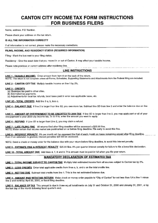 income tax form instructions