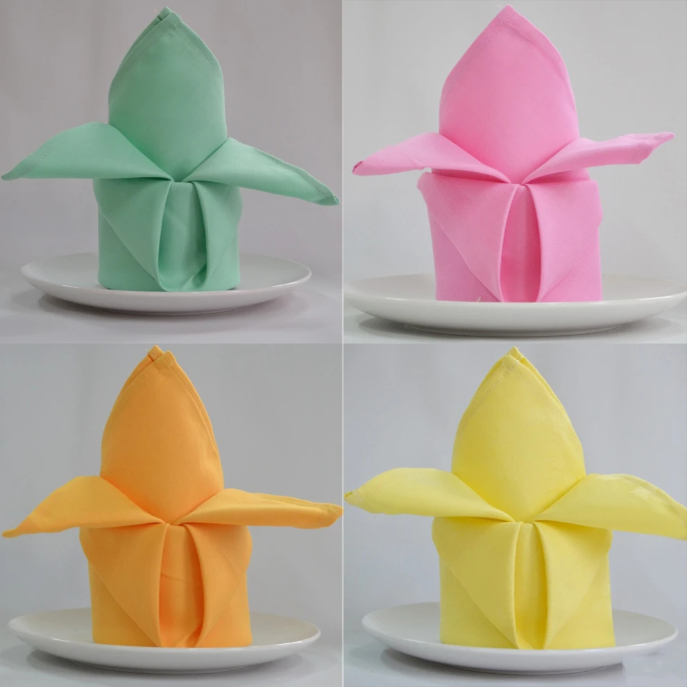 instructions for folding serviettes into lotus flowers