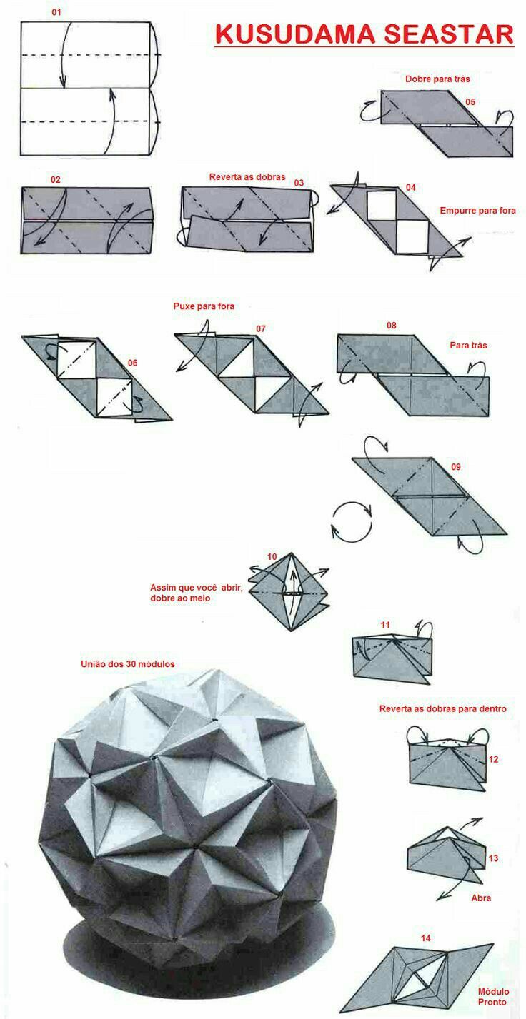 modular origami instructions ball