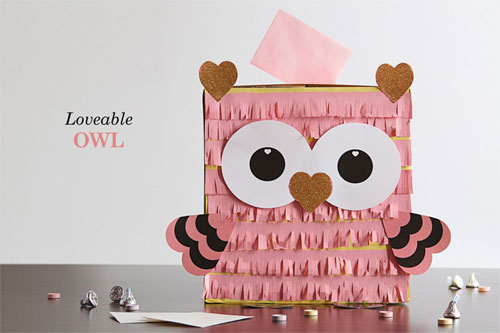 owl valentine box instructions
