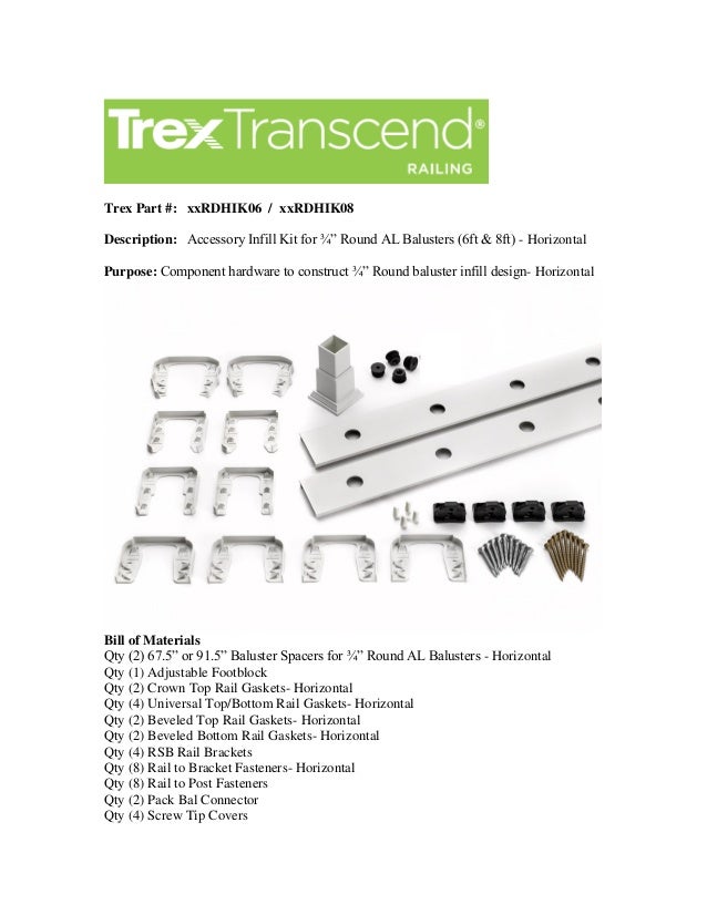 trex transcend railing installation instructions